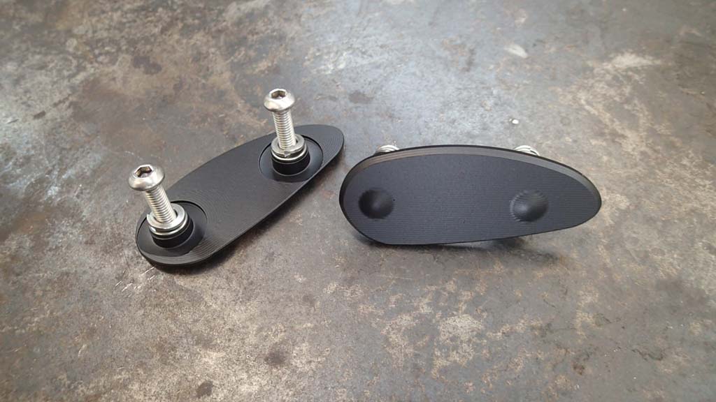 thumbnail image 2 of HTTMT LED Signal Mirror Block Off Plates For Honda CBR1000RR (08-21) & VFR1200 (10-14) – Black Aluminum 2 of 5